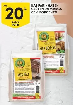 Oferta de Cem Porcento - Nas farinhas s/ Gluten Da Marcaem Continente