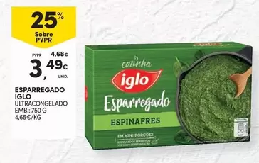 Oferta de Iglo - Esparregado ULTRANGPLADO por 3,49€ em Continente