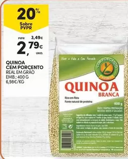 Oferta de Cem Porcento - Quinoa por 2,79€ em Continente