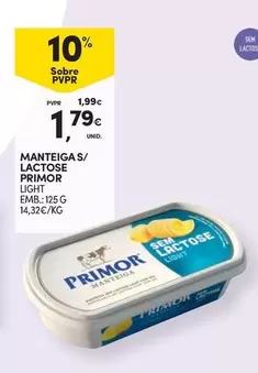 Oferta de Primor - Manteiga S/ Lactose por 1,79€ em Continente