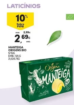 Oferta de Origens - Manteiga por 2,69€ em Continente