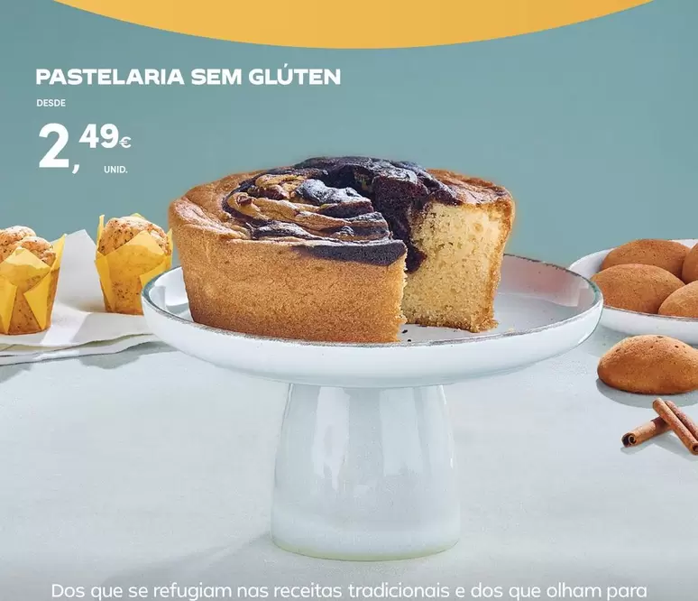 Oferta de Pastelaria Sem Gluten por 2,49€ em Continente