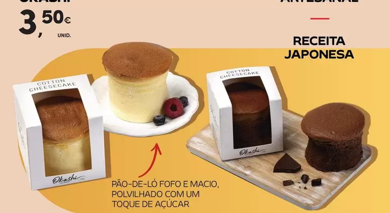 Oferta de .Com - Pao-De-Ló Fofo E Macio, Polvilhado Comum Toque De Acucar por 3,5€ em Continente