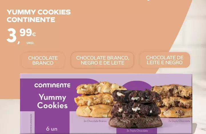 Oferta de Continente - Yummy Cookies por 3,99€ em Continente