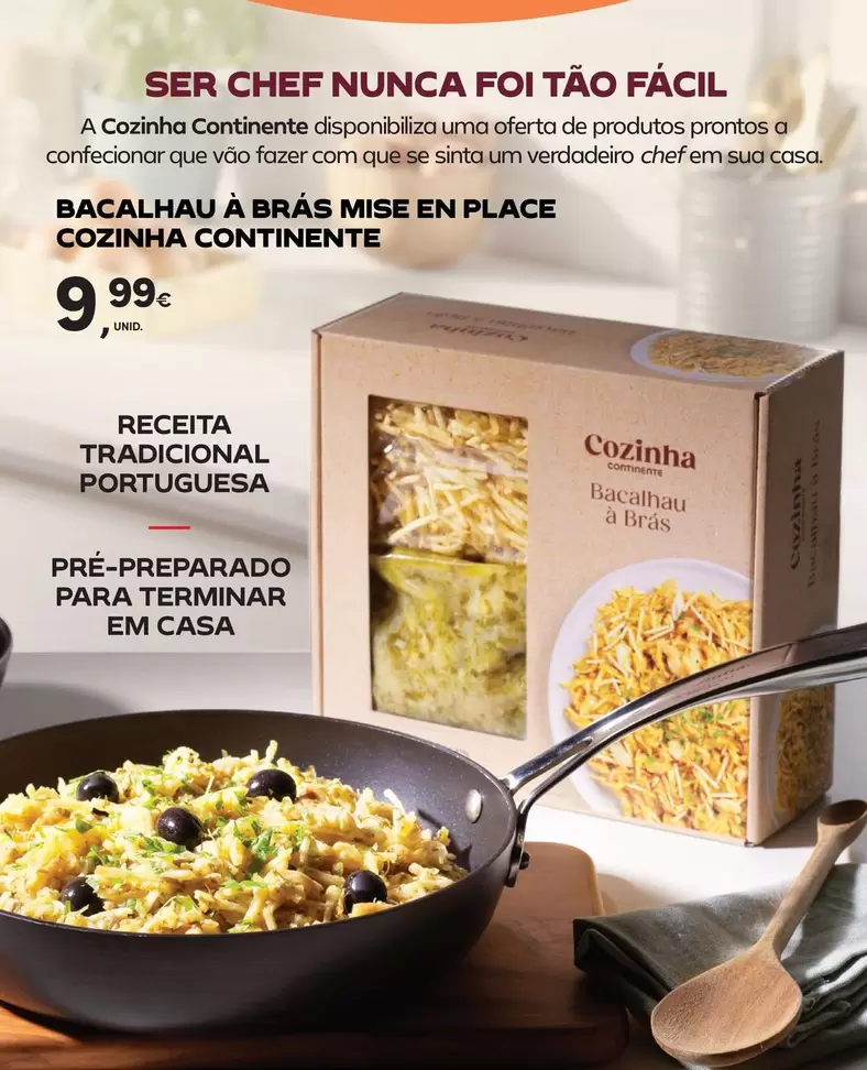 Oferta de Chef - Bacalhau À Brasé En Place Cozinha por 9,99€ em Continente