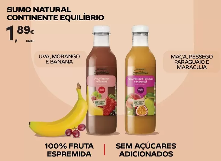 Oferta de Continente - Sumo Natural Equilíbrio por 1,89€ em Continente