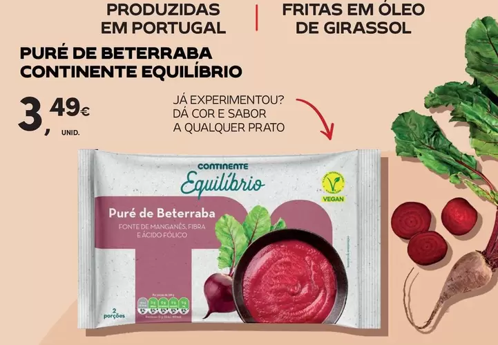 Oferta de Portugal - Pure De Beterraba Continente Equilibrio por 3,49€ em Continente