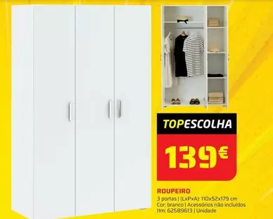 Oferta de Topescolha - Roupeiro por 139€ em Bricomarché