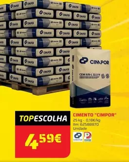 Oferta de Cimento "Cimpor" por 4,59€ em Bricomarché