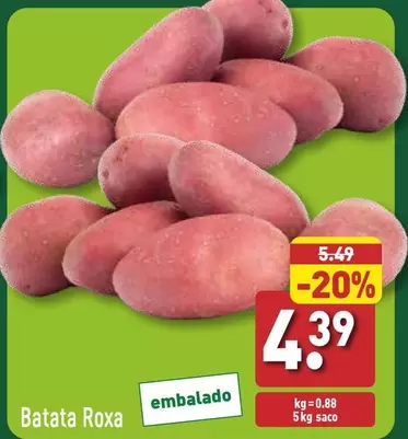 Oferta de Batata Roxa por 4,39€ em Aldi