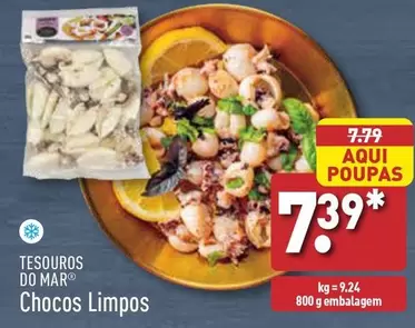 Oferta de Tesouros Do Mar - Chocos Limpos por 7,39€ em Aldi