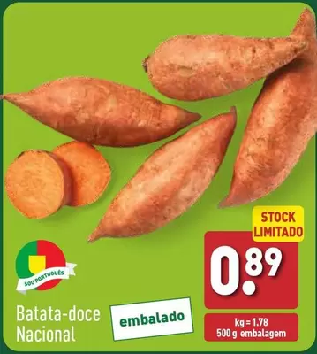 Oferta de Batata-Doce Nacional por 0,89€ em Aldi