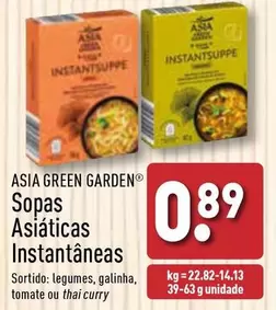 Oferta de Asia Green Garden - Sopas Asiaticas Instantaneas por 0,89€ em Aldi