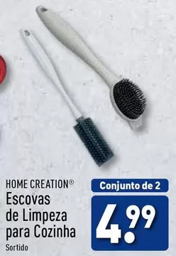 Oferta de Home Creation - Escovas De Limpeza Para Cozinha por 4,99€ em Aldi