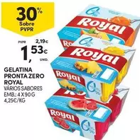 Oferta de Royal - Gelatina Pronta Zero por 1,53€ em Continente