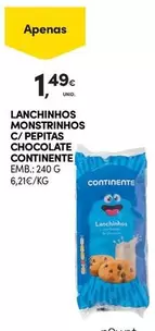 Oferta de Continente - Lanchinhos Monstrinhos C/ Pepitas Chocolate por 1,49€ em Continente