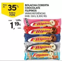 Oferta de Filipinos - Bolacha Coberta Chocolate por 1,19€ em Continente