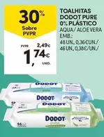 Oferta de Dodot - Toalhitas Pure 0% Plástico por 1,74€ em Continente