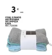 Oferta de Kasa - Coni, 5 Panos Microfibra De Limpeza por 3€ em Continente