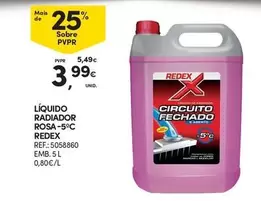 Oferta de Redex - Líquido Radiador Rosa-5°C por 3,99€ em Continente