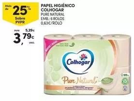 Oferta de Colhogar - Papel Higiénico por 3,79€ em Continente