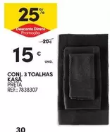 Oferta de Kasa - Conj. 3 Toalhas por 15€ em Continente