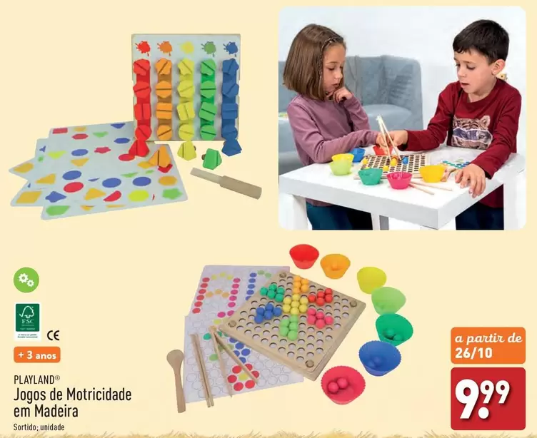 Oferta de A+ - Jogo De Motricidade Em Madeira por 9,99€ em Aldi