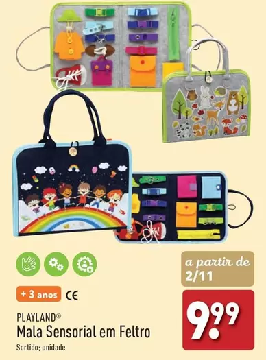 Oferta de A+ - Mala Sensorial Em Feltro por 9,99€ em Aldi