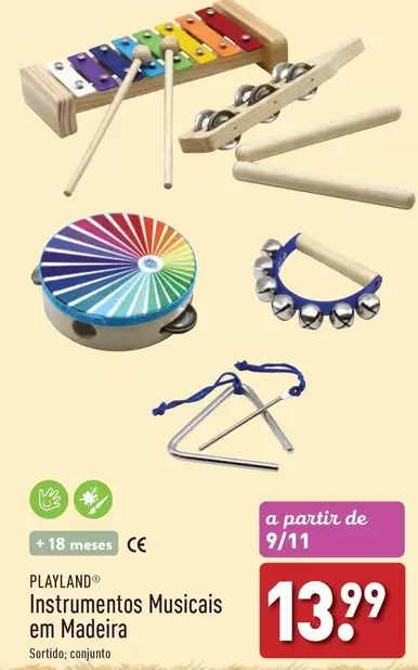 Oferta de A+ - Instrumentos Musicals Em Madeira por 13,99€ em Aldi