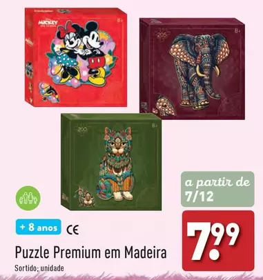 Oferta de A+ - Puzzle Premium Em Madeira por 7,99€ em Aldi