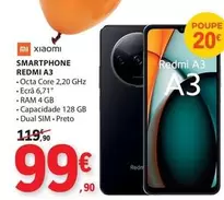 Oferta de Xiaomi - Smartphone Redmi A3 por 99,9€ em E.Leclerc