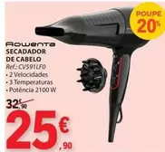 Oferta de Rowenta - Secador De Cabelo por 25,9€ em E.Leclerc