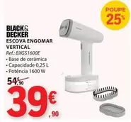 Oferta de Black & Decker - Escova Engomar Vertical por 39,9€ em E.Leclerc