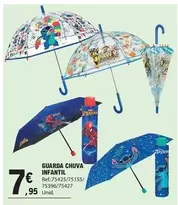 Oferta de Guarda Chuva Infantil por 7,95€ em E.Leclerc