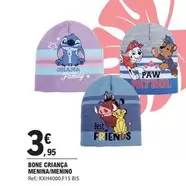 Oferta de Bone Crianca Menina/menino por 3,95€ em E.Leclerc