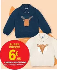 Oferta de Camisola Bebé Menino por 6,95€ em E.Leclerc