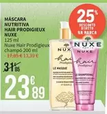 Oferta de Nuxe - Máscara Nutritiva Hair Prodigieux por 23,89€ em E.Leclerc