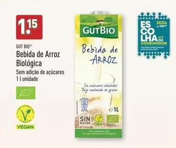 Oferta de Gut Bio - Bebida De Arroz Biologica por 1,15€ em Aldi