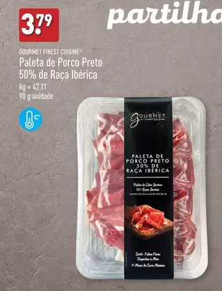 Oferta de Gourmet - Paleta De Porco Preto 50% De Raca Iberica por 3,79€ em Aldi