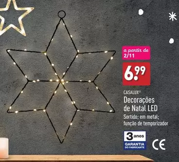 Oferta de A+ - Decorarãoes De Natal Led por 6,99€ em Aldi