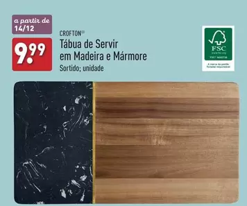 Oferta de A+ - Tabua De Servir Em Madeira E Marmore por 9,99€ em Aldi