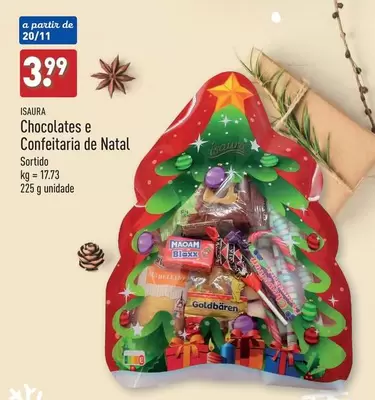 Oferta de Isaura - Chocolates E Confeitaria De Natal por 3,99€ em Aldi