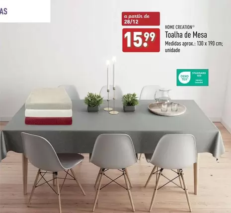 Oferta de Home creation - Toalha De Mesa por 15,99€ em Aldi