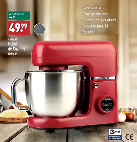 Oferta de Ambiano - Robot De Cozinha por 49,99€ em Aldi