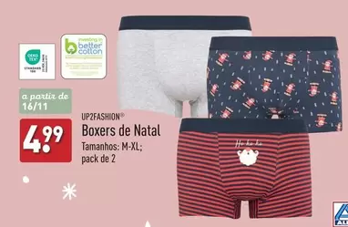 Oferta de Up2fashion - Boxers De Natal por 4,99€ em Aldi