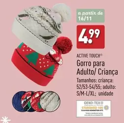 Oferta de Active Touch - Gorro Para Adulto/ Crianca por 4,99€ em Aldi