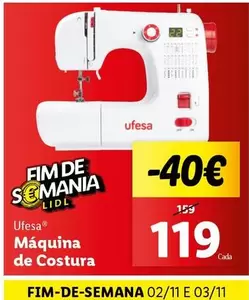 Oferta de Ufesa - Maquina De Costura por 119€ em Lidl