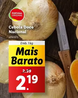 Oferta de Portugal - Cebola Doce Nacional por 2,19€ em Lidl