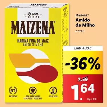 Oferta de Maizena - Amido De Milho por 1,64€ em Lidl