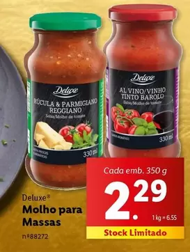 Oferta de Deluxe - Molho Para Massas por 2,29€ em Lidl